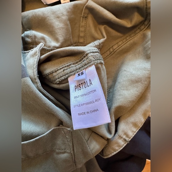 NEW Pistola Grover Jumpsuit Royal Honor Green Denim Stars Size XS NWOT - Picture 8 of 10